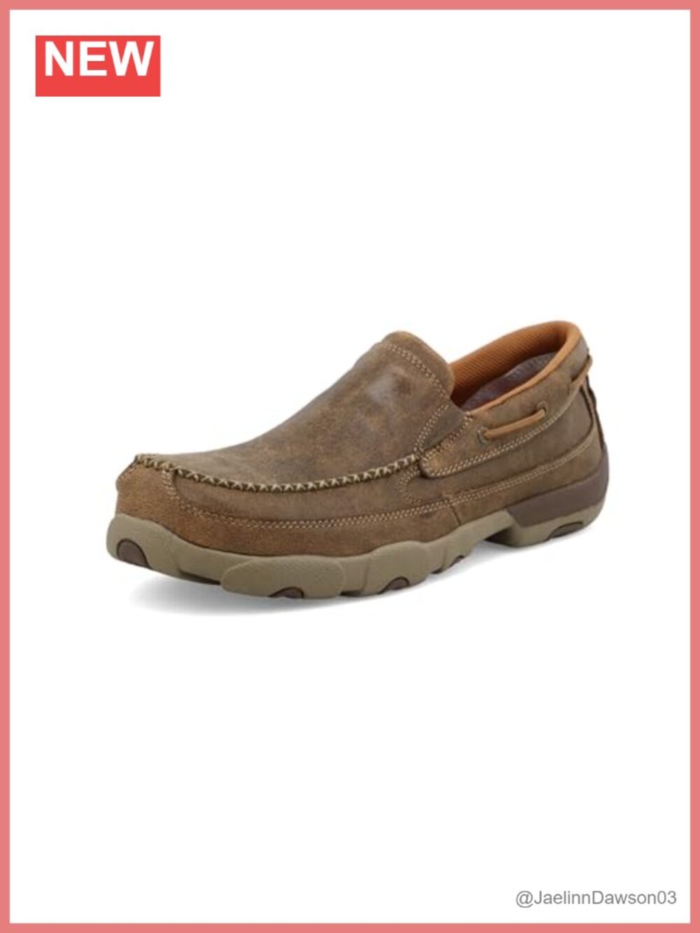 Full-Grain Leather Slip-On Moc Toe Work Shoes Composite Safety Toe